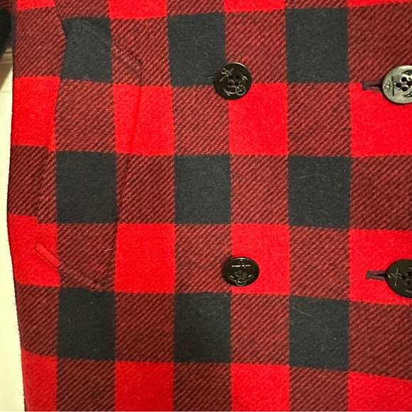 Classic JCrew Buffalo Plaid Peacoat! - Picture 2 of 7
